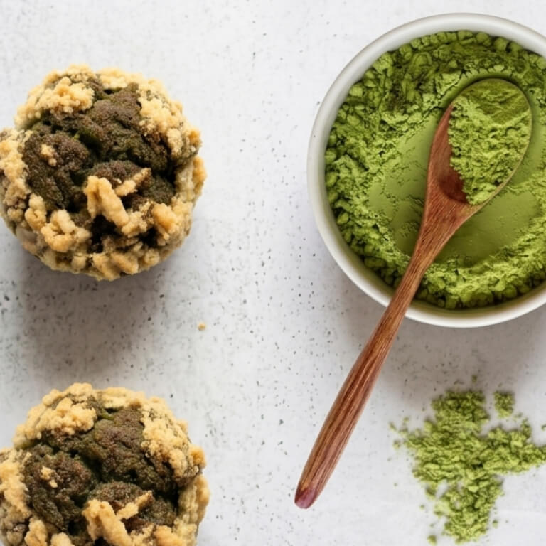 Blackcurrant Matcha Muffin  - Artisanal biscuits - Pastries - Zdjęcie 2
