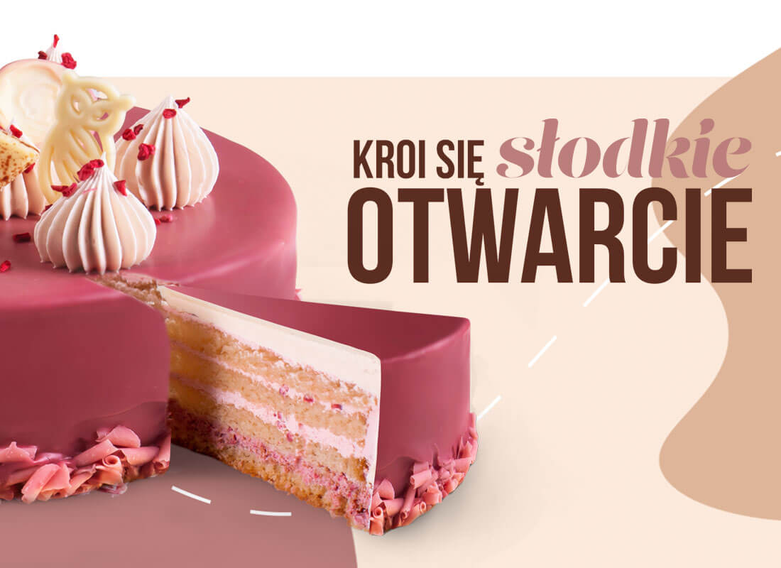 Tort chrupiąca malina – biszkopt z kremem malinowym, oblany różową polewą czekoladową, udekorowany bezami i białą czekoladą – zapowiedź słodkiego otwarcia